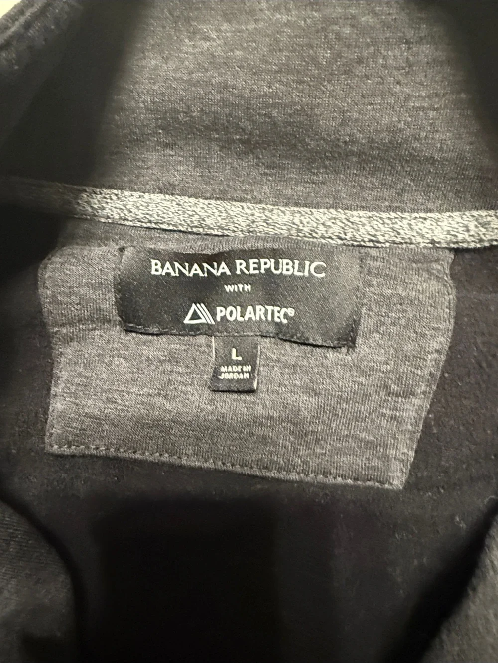 Banana Republic Charcoal Gray Full-Zip Performance Jacket